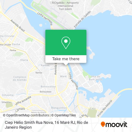 Ciep Hélio Smith Rua Nova, 16 Maré RJ map