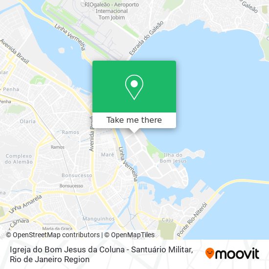 Igreja do Bom Jesus da Coluna - Santuário Militar map