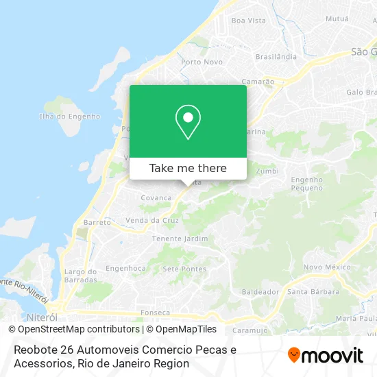 Reobote 26 Automoveis Comercio Pecas e Acessorios map
