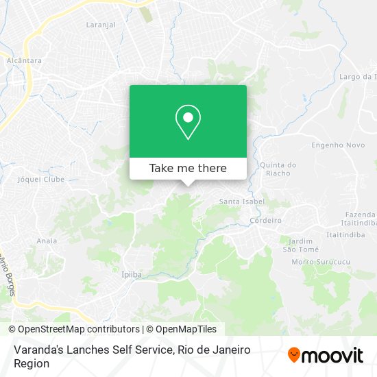Mapa Varanda's Lanches Self Service