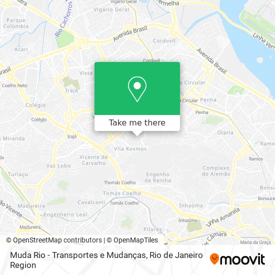 Muda Rio - Transportes e Mudanças map