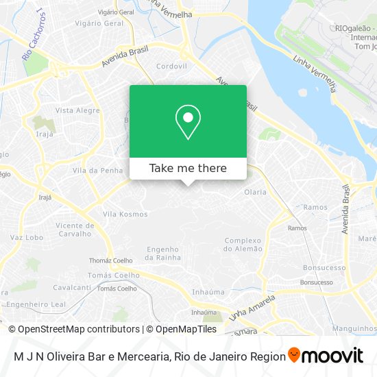 Mapa M J N Oliveira Bar e Mercearia