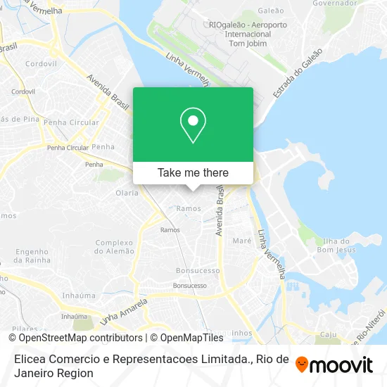 Elicea Comercio e Representacoes Limitada. map