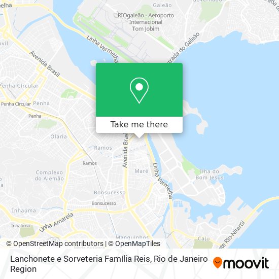 Lanchonete e Sorveteria Família Reis map