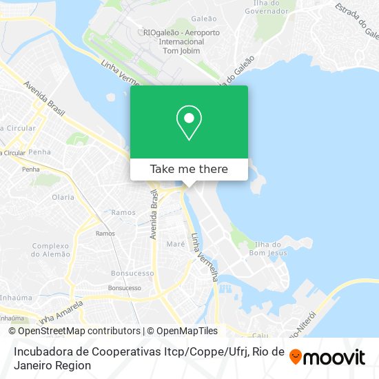 Mapa Incubadora de Cooperativas Itcp / Coppe / Ufrj