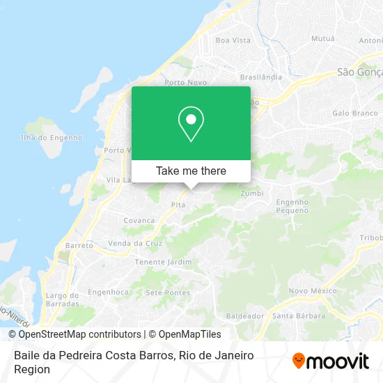 Baile da Pedreira Costa Barros map