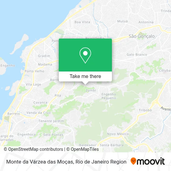 Monte da Várzea das Moças map