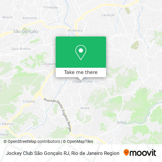 Jockey Club São Gonçalo RJ map