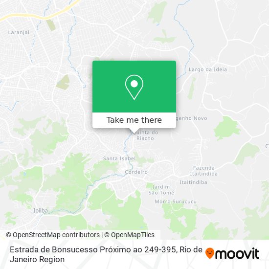 Mapa Estrada de Bonsucesso Próximo ao 249-395