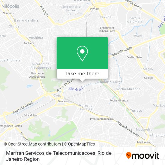 Mapa Marfran Servicos de Telecomunicacoes