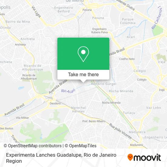 Experimenta Lanches Guadalupe map