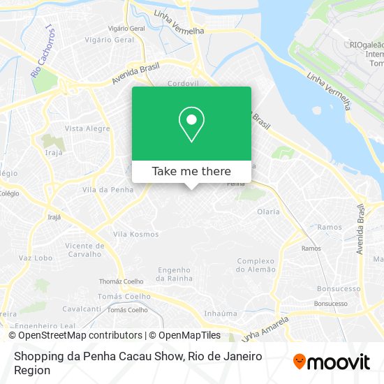 Shopping da Penha Cacau Show map