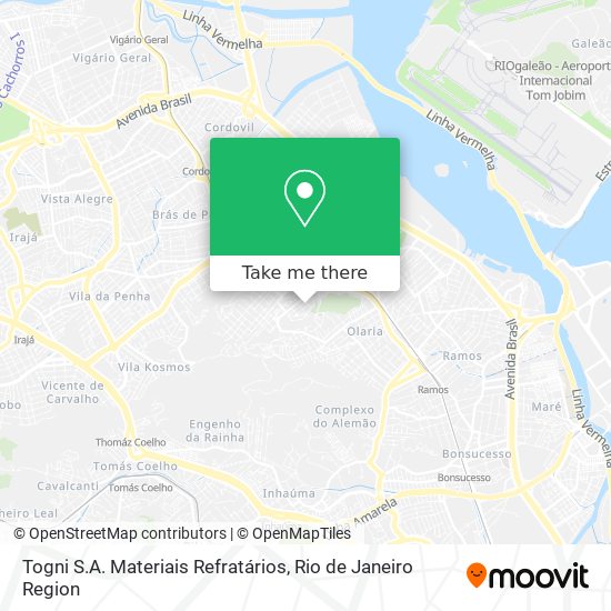 Togni S.A. Materiais Refratários map
