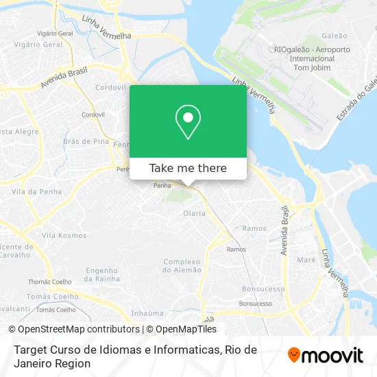 Target Curso de Idiomas e Informaticas map