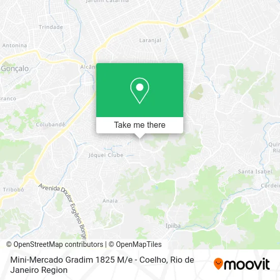Mini-Mercado Gradim 1825 M / e - Coelho map