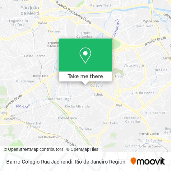 Bairro Colegio Rua Jacirendi map