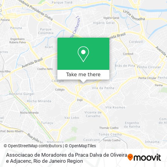 Associacao de Moradores da Praca Dalva de Oliveira e Adjacenc map
