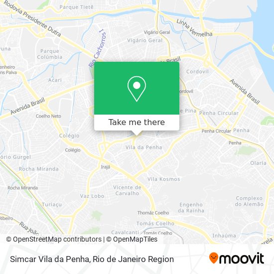 Simcar Vila da Penha map