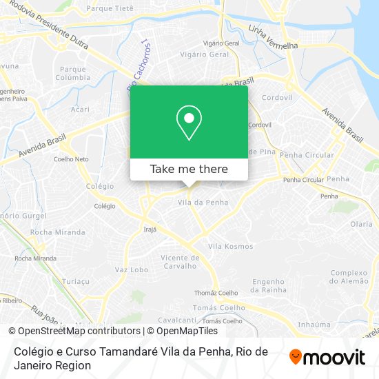Colégio e Curso Tamandaré Vila da Penha map