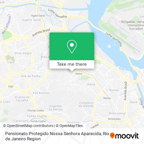 Mapa Pensionato Protegido Nossa Senhora Aparecida