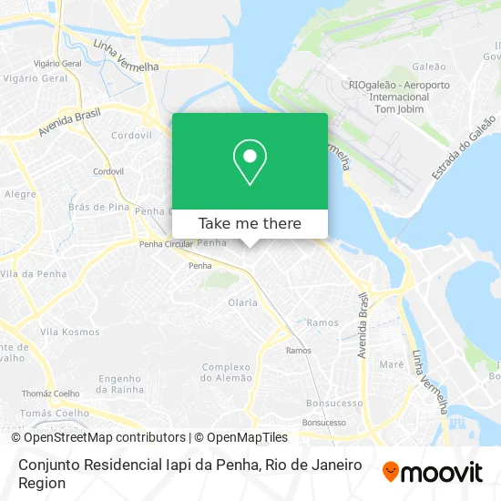 Conjunto Residencial Iapi da Penha map