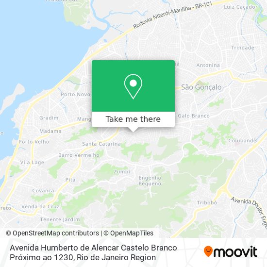 Mapa Avenida Humberto de Alencar Castelo Branco Próximo ao 1230