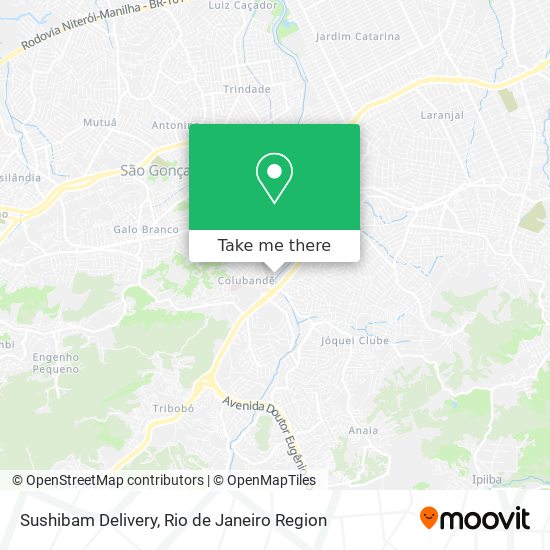 Sushibam Delivery map