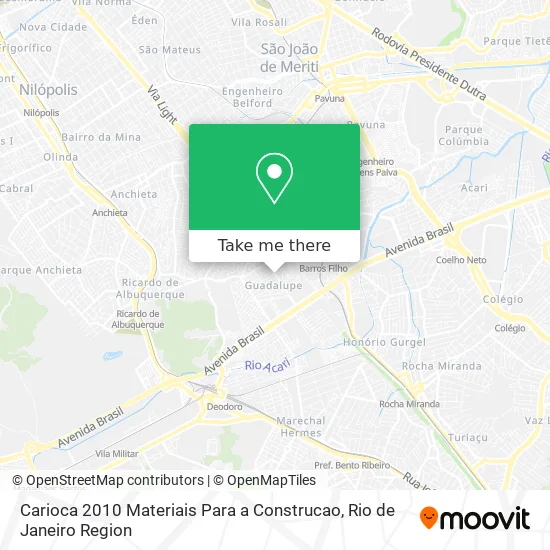 Carioca 2010 Materiais Para a Construcao map