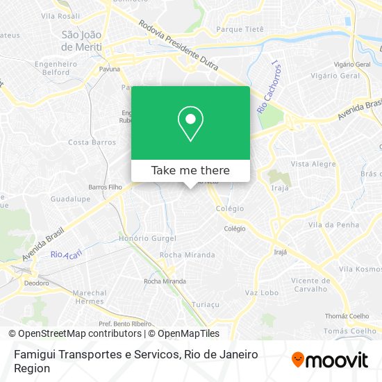 Mapa Famigui Transportes e Servicos