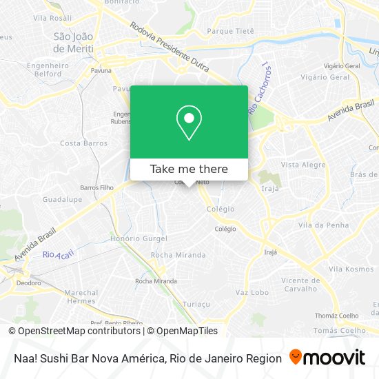 Naa! Sushi Bar Nova América map