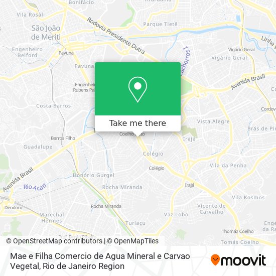 Mae e Filha Comercio de Agua Mineral e Carvao Vegetal map