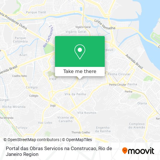 Portal das Obras Servicos na Construcao map