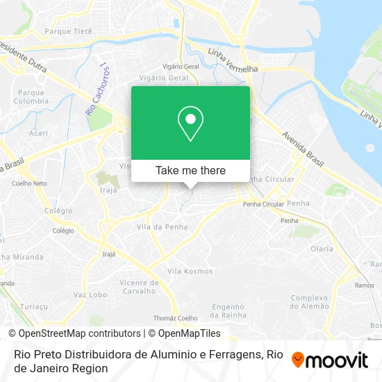 Rio Preto Distribuidora de Aluminio e Ferragens map