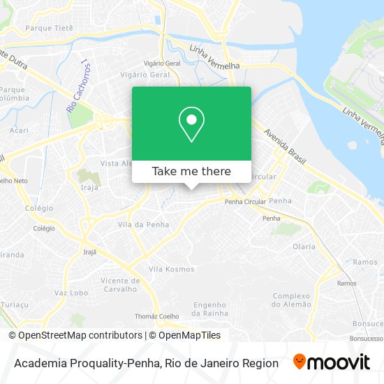 Mapa Academia Proquality-Penha