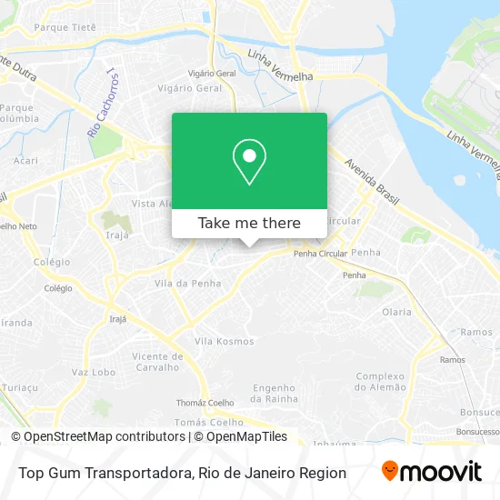 Top Gum Transportadora map