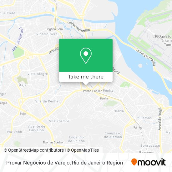 Provar Negócios de Varejo map