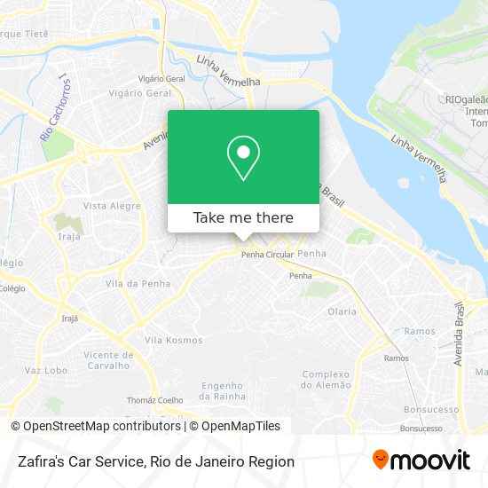 Mapa Zafira's Car Service