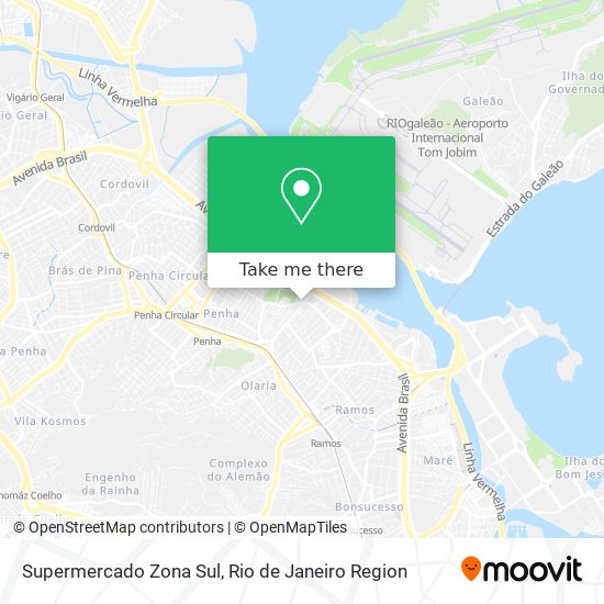 Mapa Supermercado Zona Sul