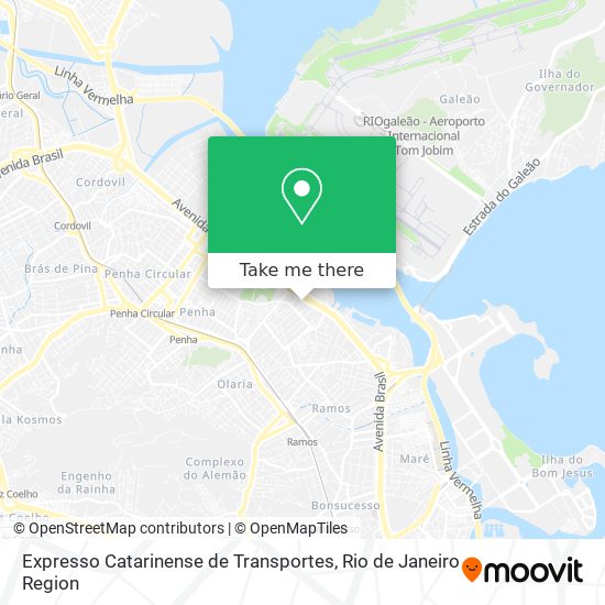 Mapa Expresso Catarinense de Transportes