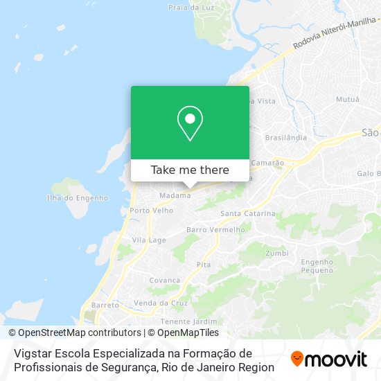 Vigstar Escola Especializada na Formação de Profissionais de Segurança map