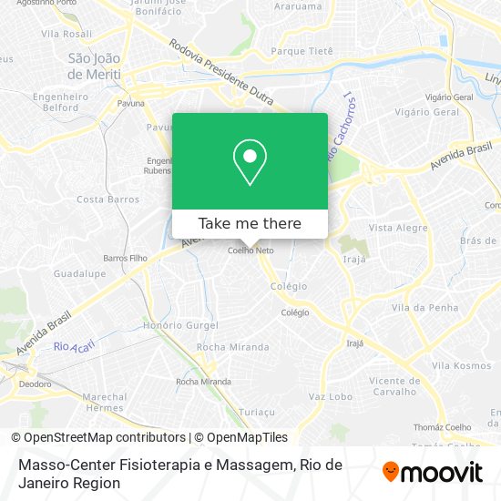 Mapa Masso-Center Fisioterapia e Massagem