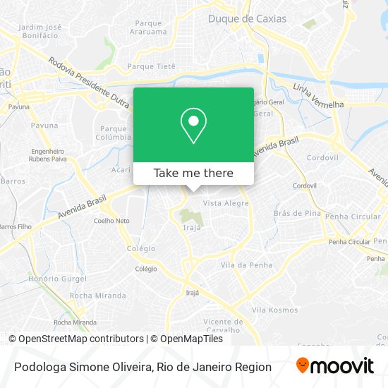 Podologa Simone Oliveira map