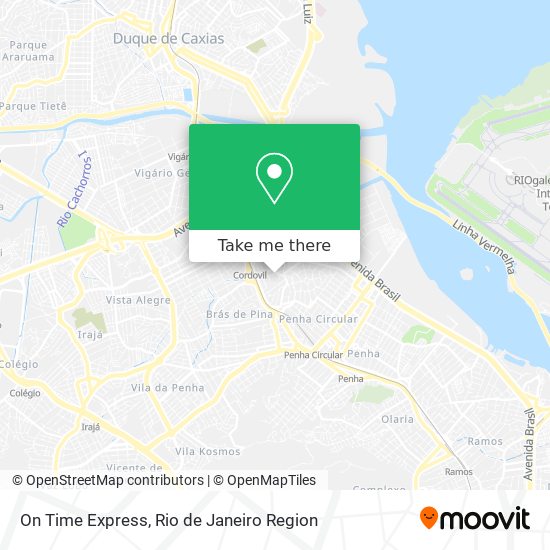 On Time Express map