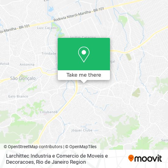 Mapa Larchittec Industria e Comercio de Moveis e Decoracoes