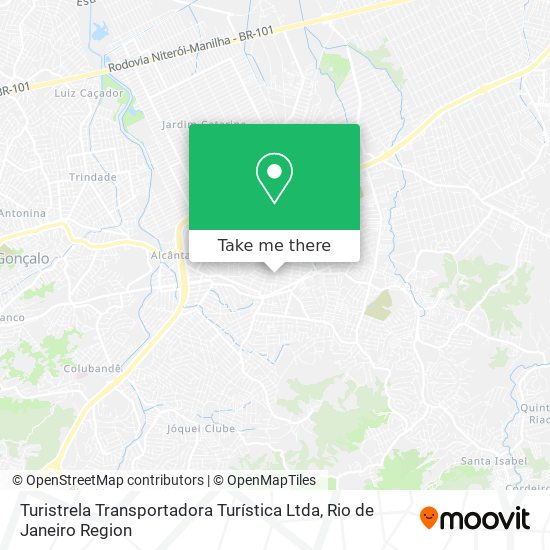 Mapa Turistrela Transportadora Turística Ltda