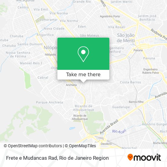 Frete e Mudancas Rad map
