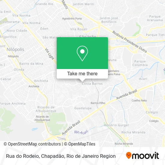 Rua do Rodeio, Chapadão map