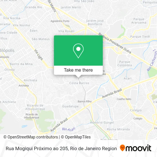 Rua Mogiqui Próximo ao 205 map