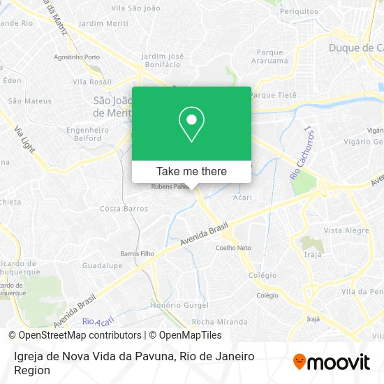 Igreja de Nova Vida da Pavuna map