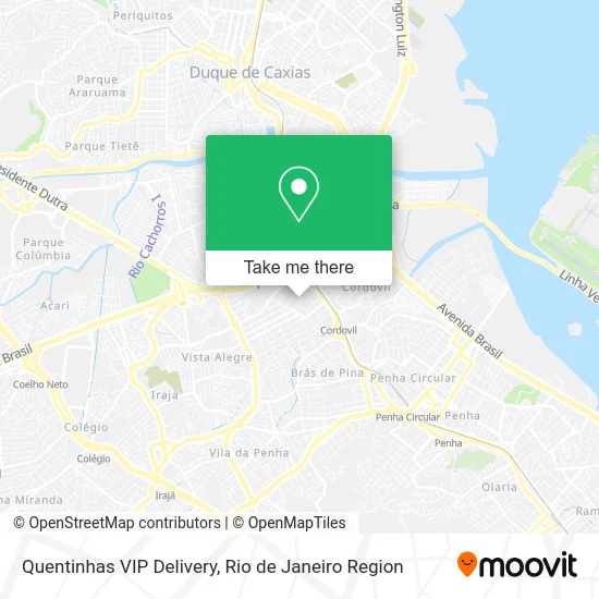 Quentinhas VIP Delivery map